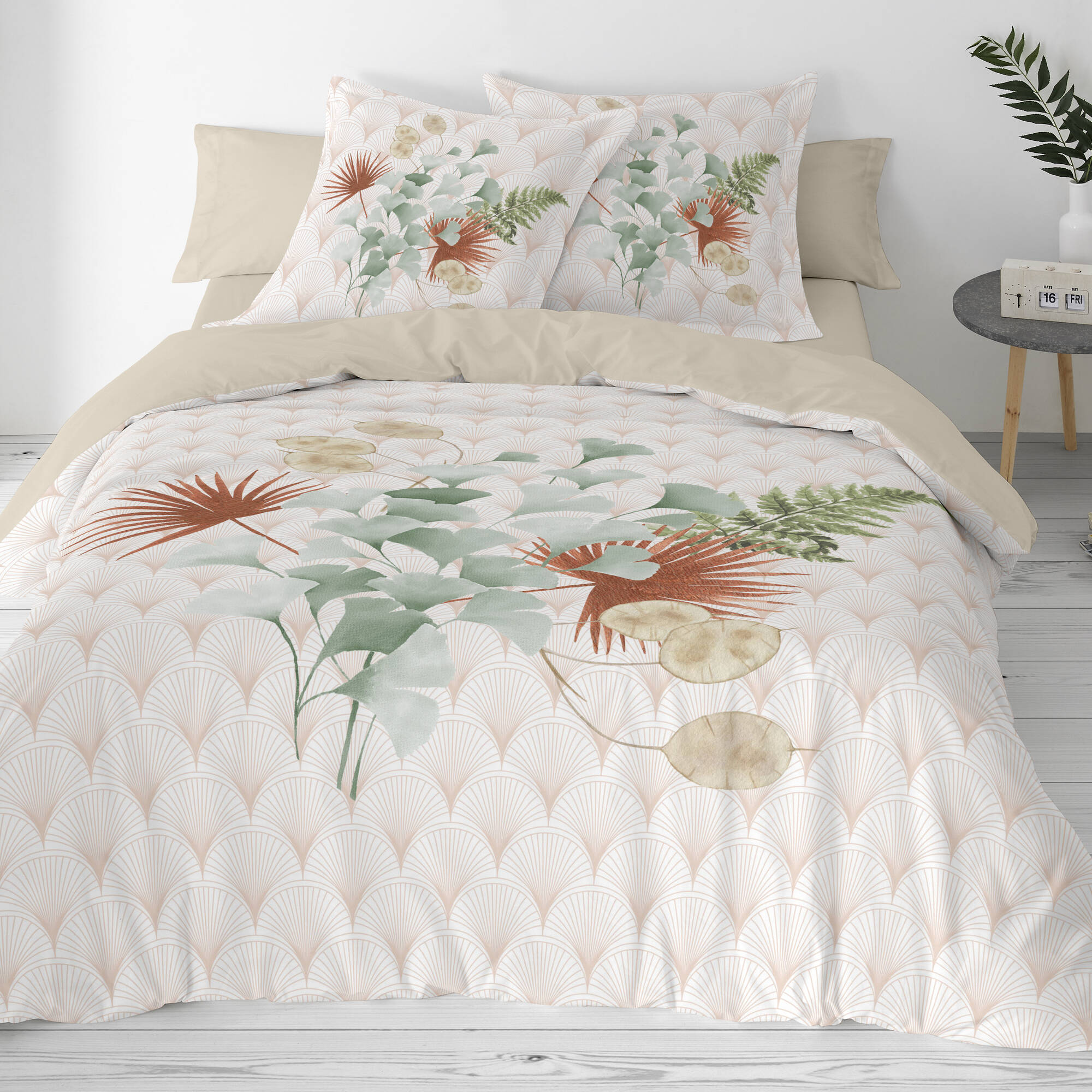 Linge de lit Eve en coton imprimé fleuri