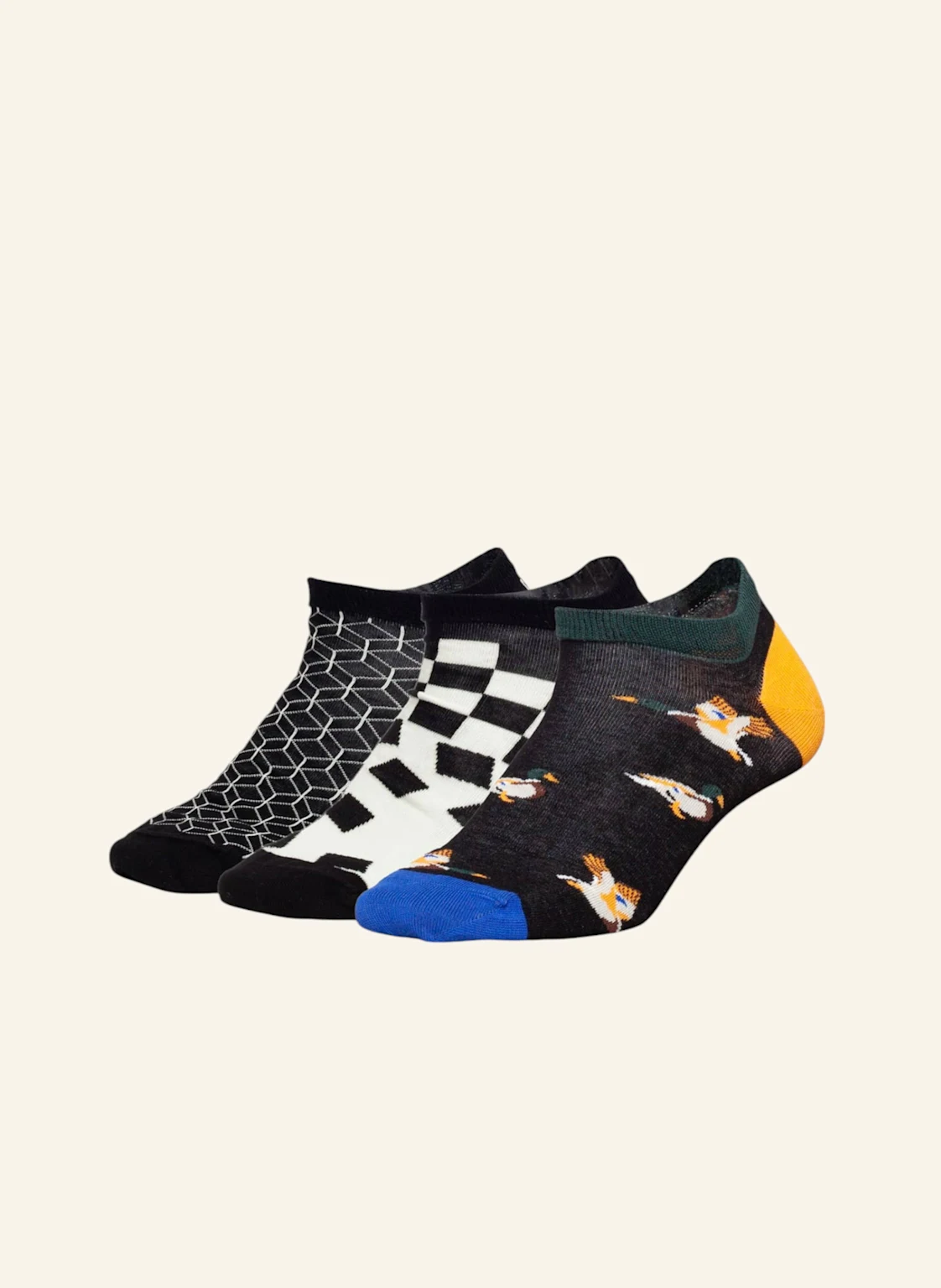 DillySocks Sneakersocken SHORT DUCK GEOMETRICS