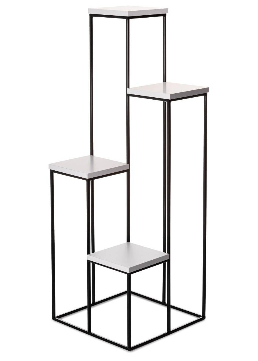 Nowoczesny kwietnik czarno biały 110 cm LOFT