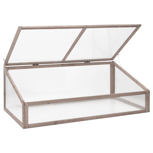 NNEVL Greenhouse Grey 110x58.5x39 cm Fir Wood
