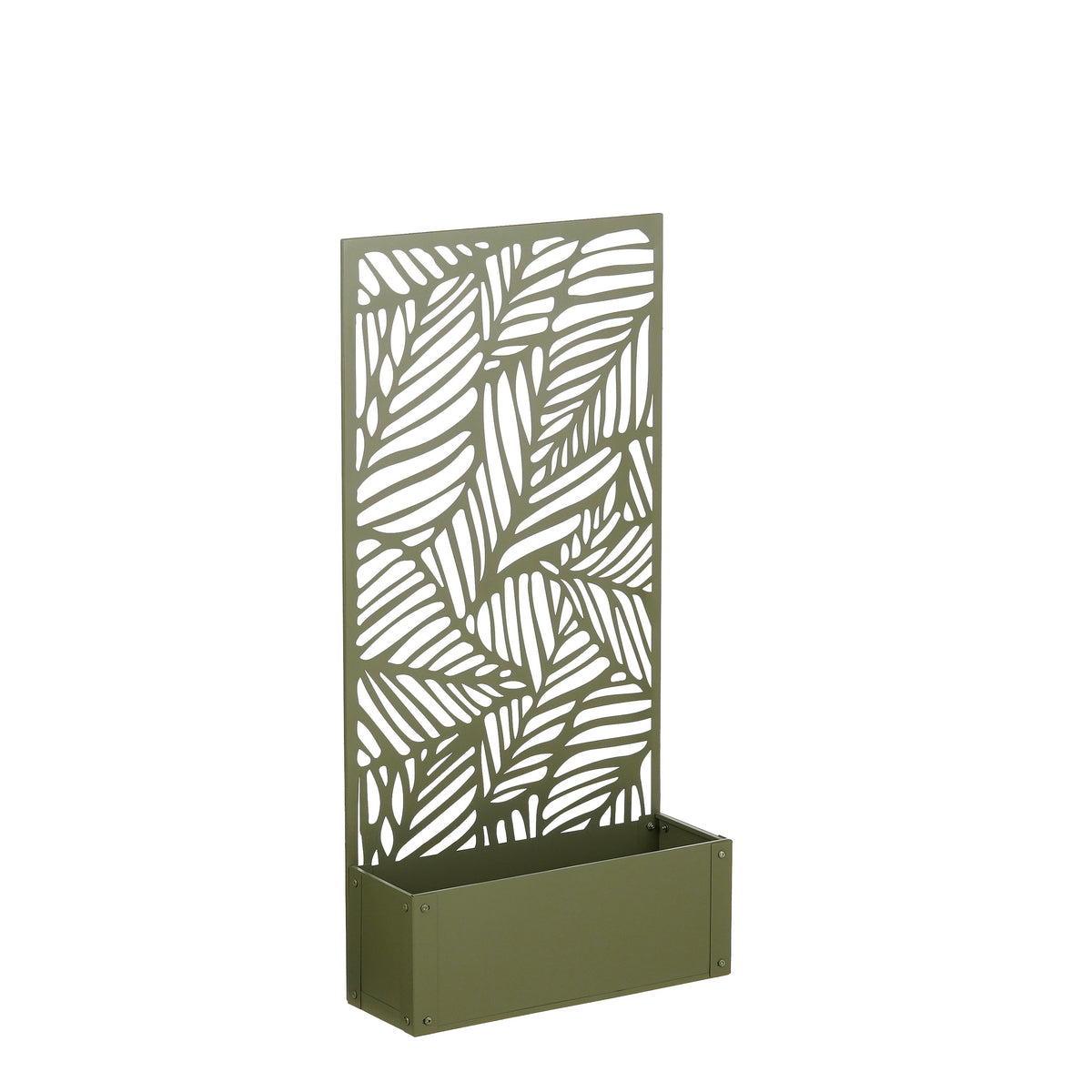Mica Decorations Sapri Plantensteun - Plantenbak met Klimrek voor Klimplanten - Plantenstandaard Vrijstaand of tegen Muur - 57,5 x 21 x 118 cm - Groen