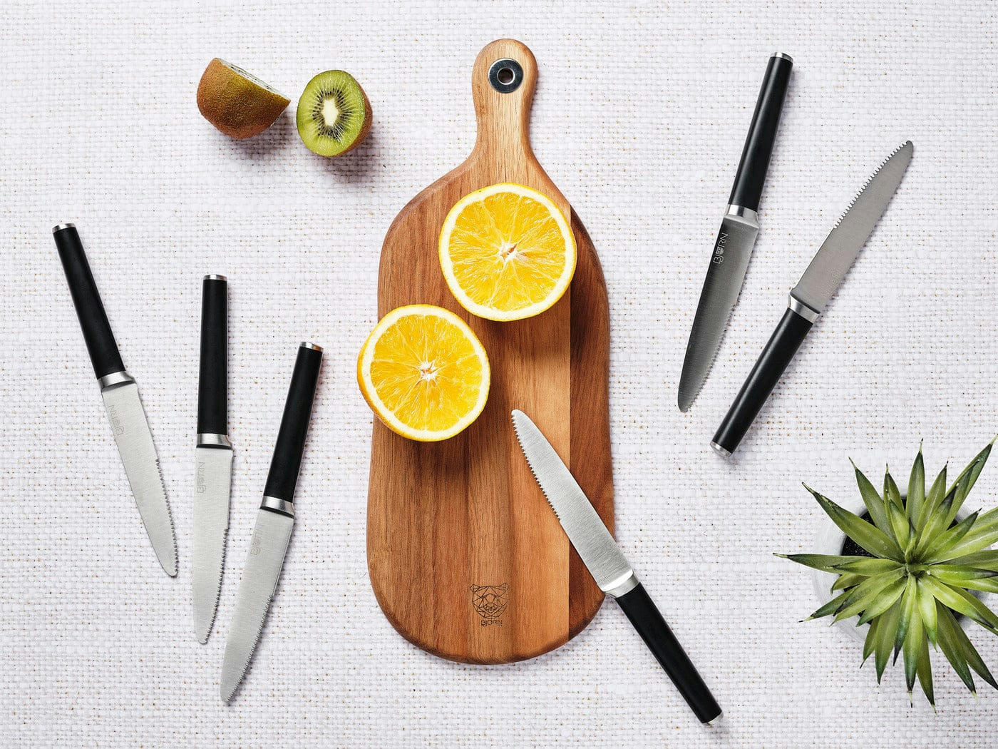 NUDE - Lot de 6 couteaux en inox noir