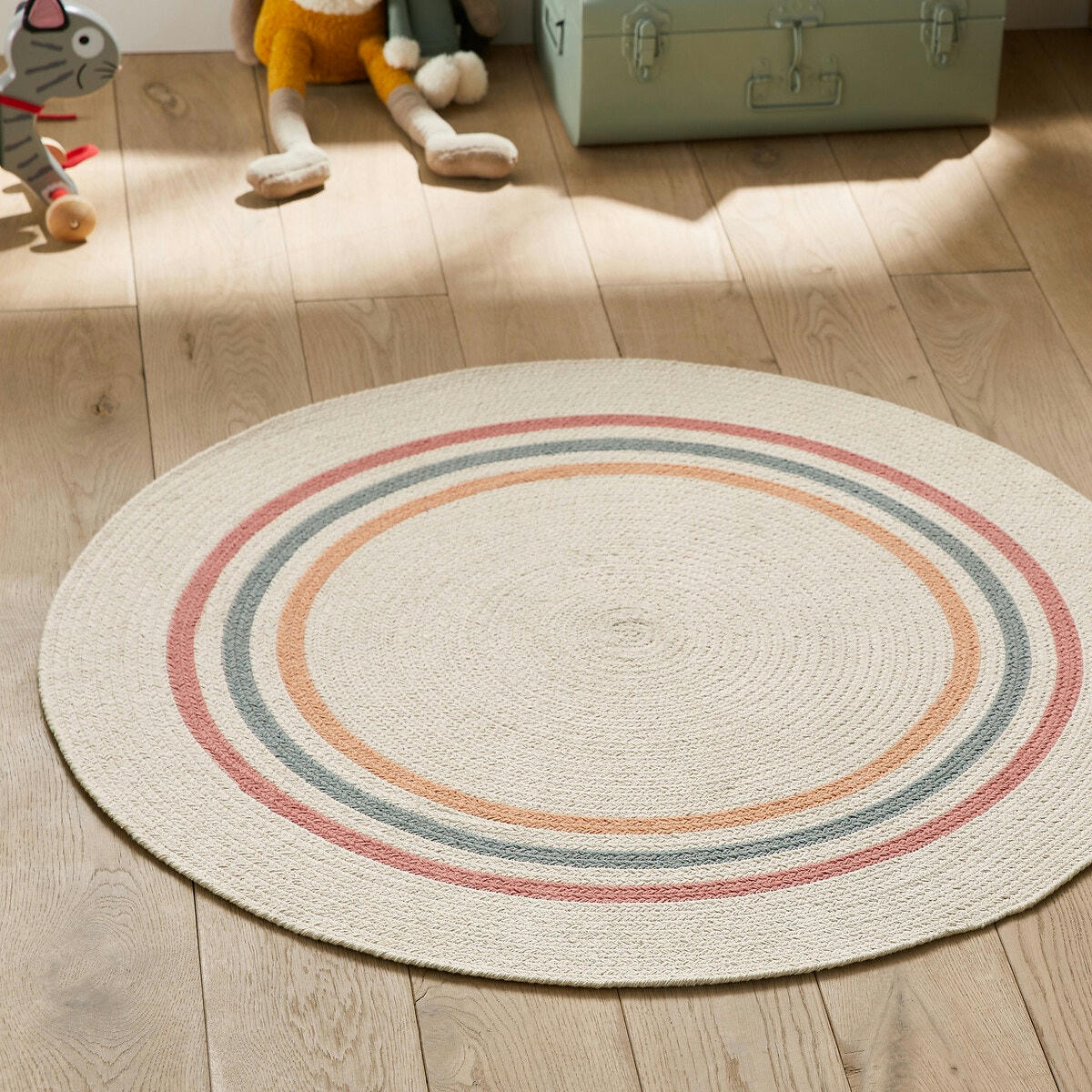 Tapis rond enfant en coton, Rosiny