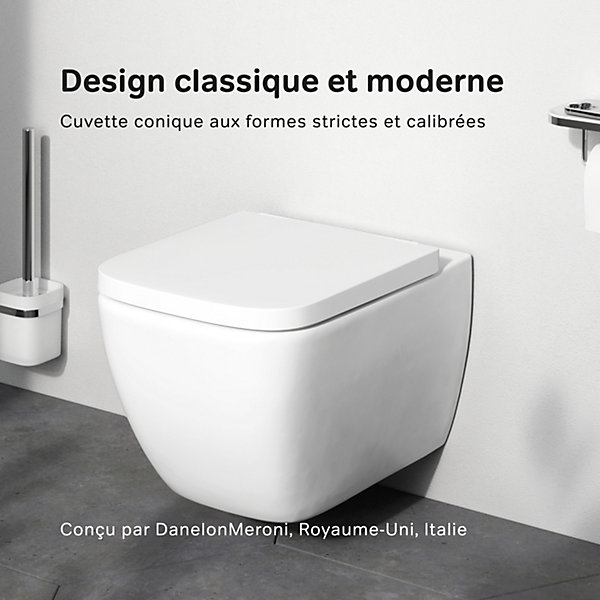 Pack WC Bâti autoportant   WC sans bride   Plaque   Set habillage AM.PM IIS90251.GA1700 Gem