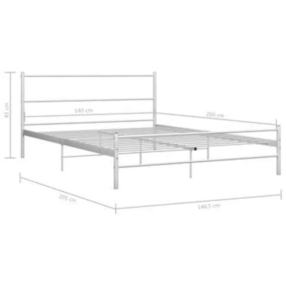 vidaXL - Metalen bed frame - Wit - 140 x 200 cm