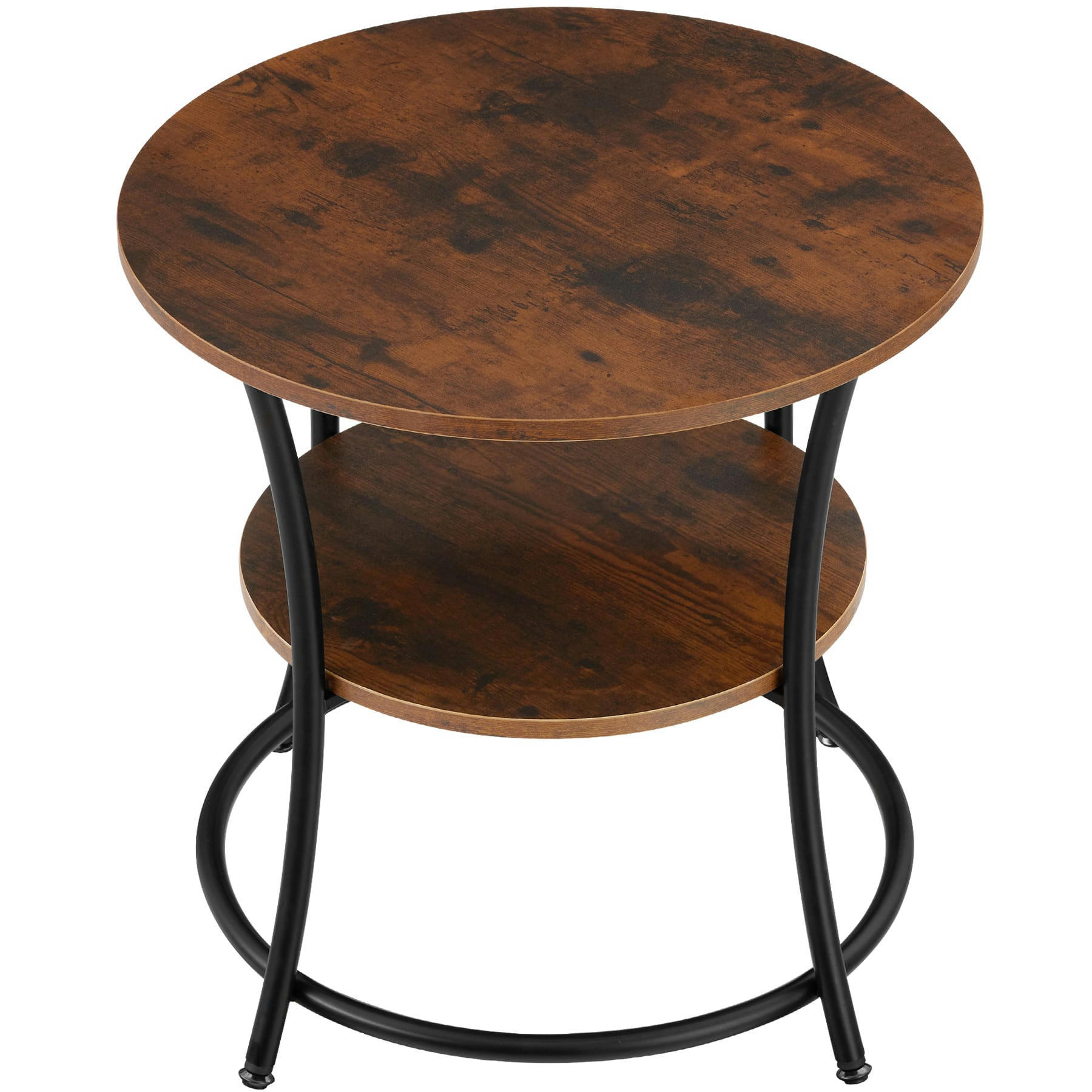 - Table d’appoint saint louis 55x56cm bois foncé industriel