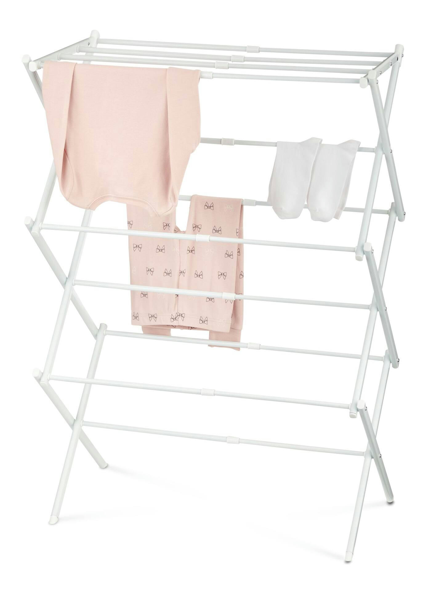 type A Expandable Accordion Drying Rack, 17 x 14.8 x 40.6-in, White