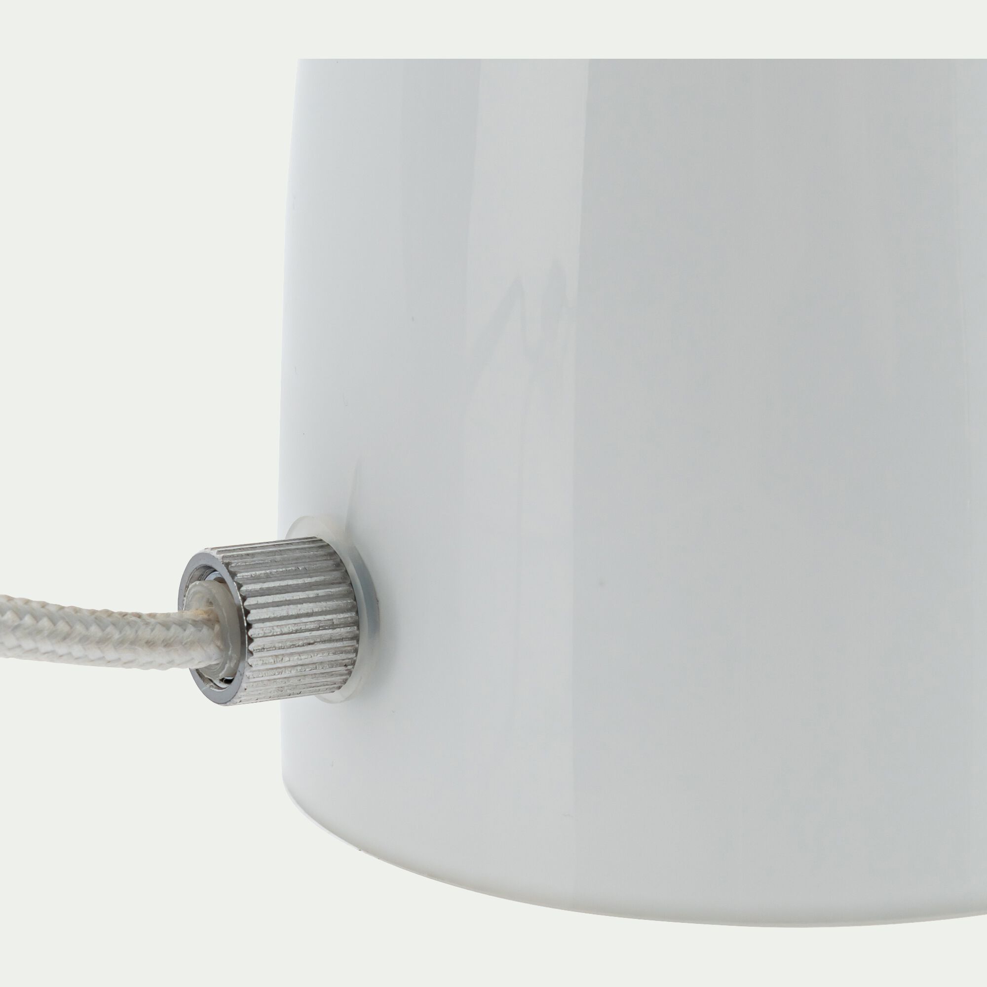 NATALIA - Lampe à poser électrifiée en verre - blanc