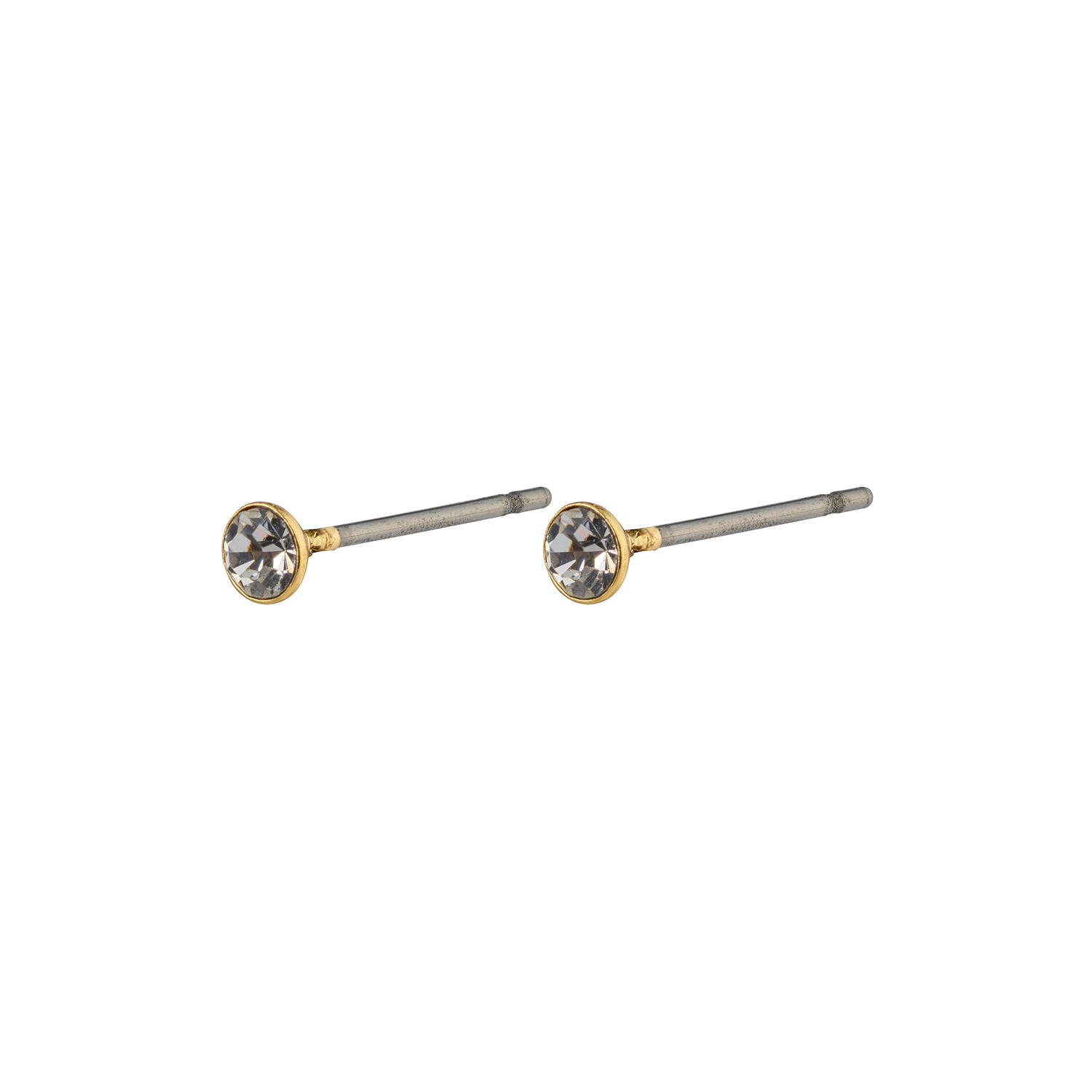 SYLVIE Crystal ørestikker Small, gold plated