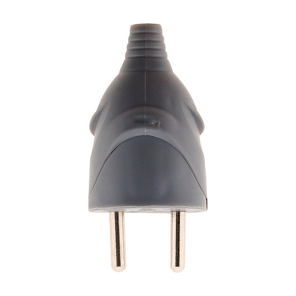 Fiche mâle 16A 2P T - Gris - Zenitech