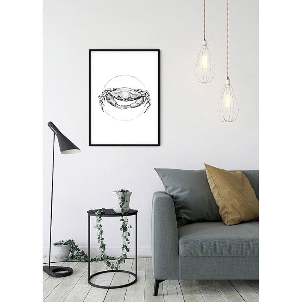 PLAKATER KOMAR KRABBE HVIT 30X40CM