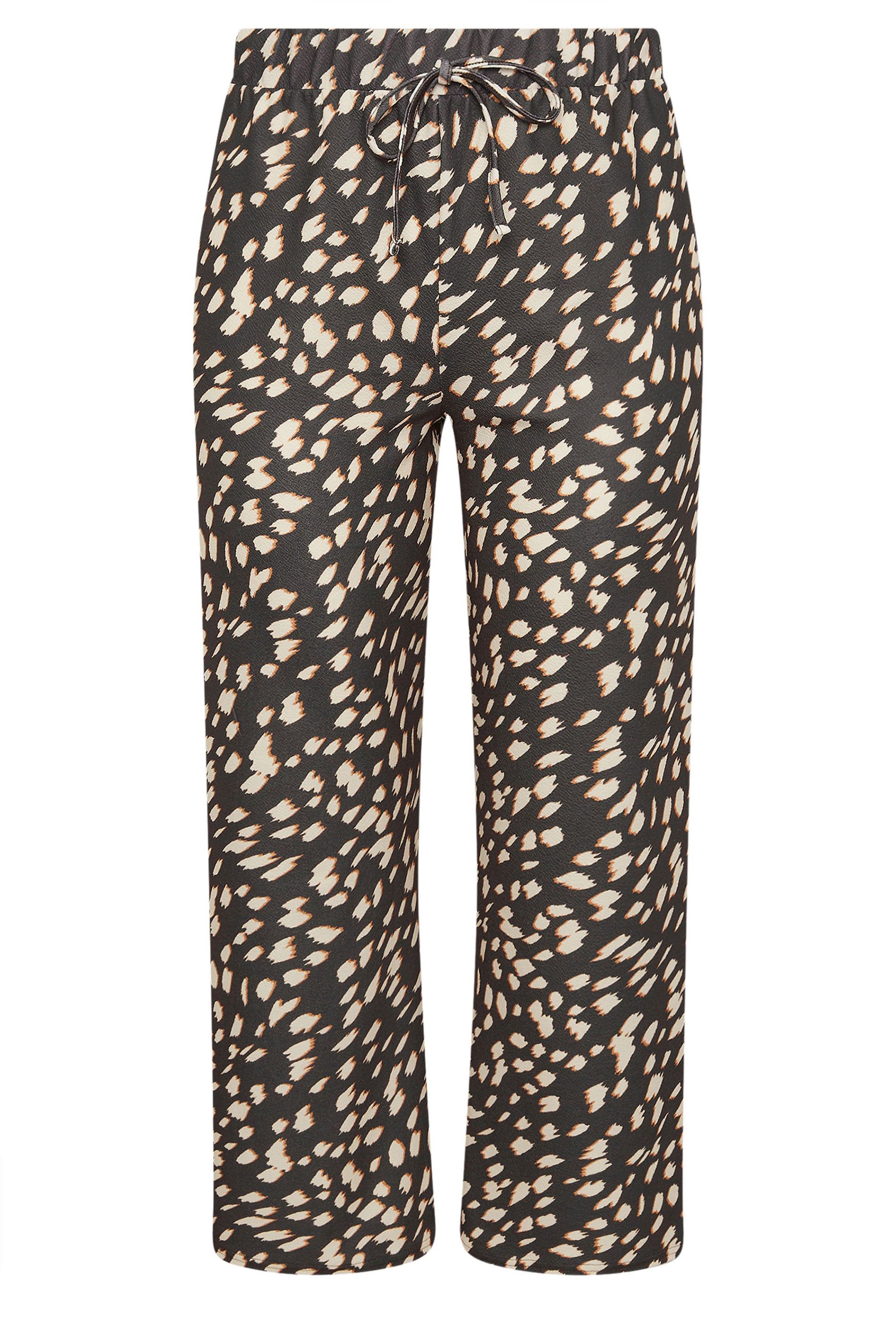Yours Deer Print Wide Leg Trousers