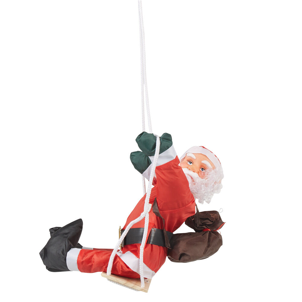 Père No&euml;l grimpeur sur balançoire