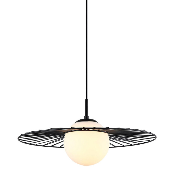 Lampa wisząca czarno-biała Sally 1xE27x40W wym: 90x45x45 cm Italux