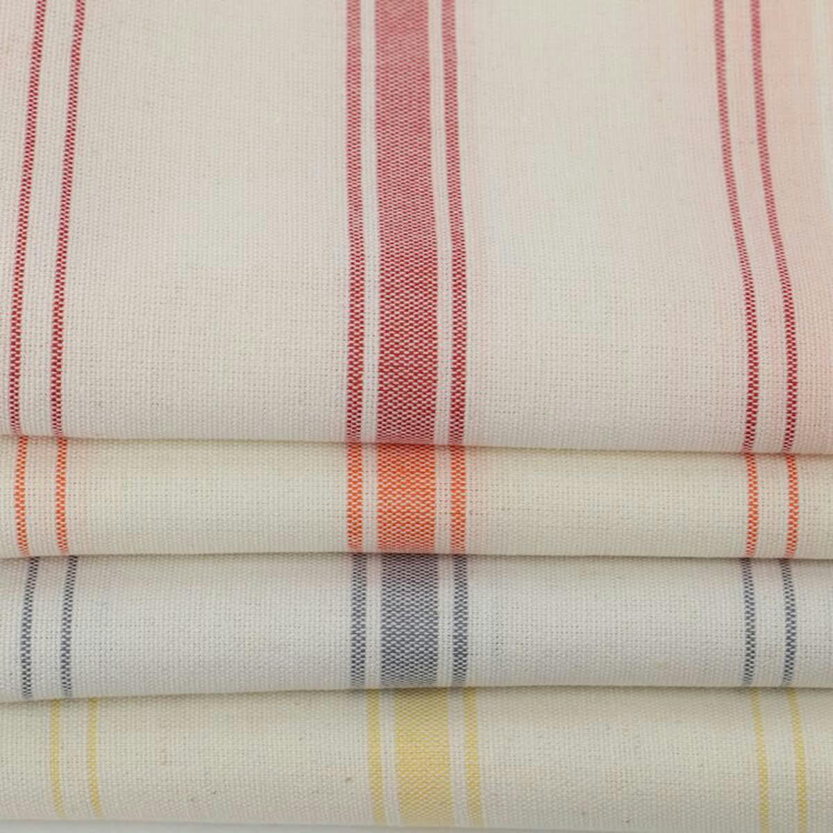 BRASSERIE - Lot 2 torchons en lin jaune