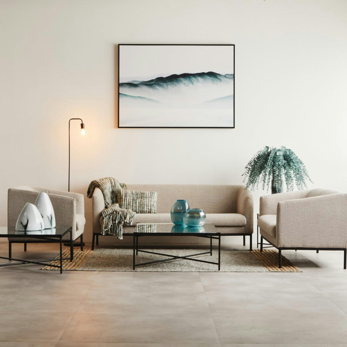 RAW - Tapis 240x180cm en cuir recyclé et jute naturelle gris