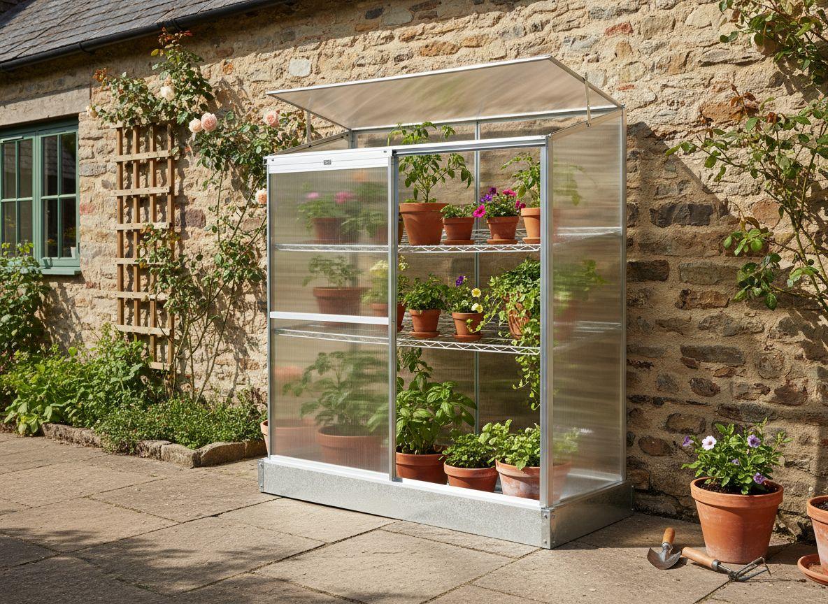 Balcony Greenhouse LECCE Silver 59 cm