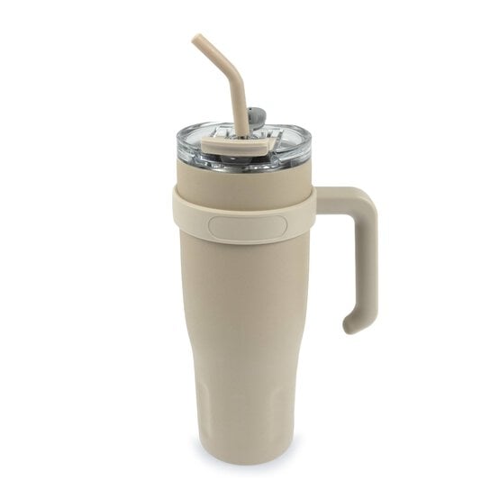Large Taupe Travel Cup