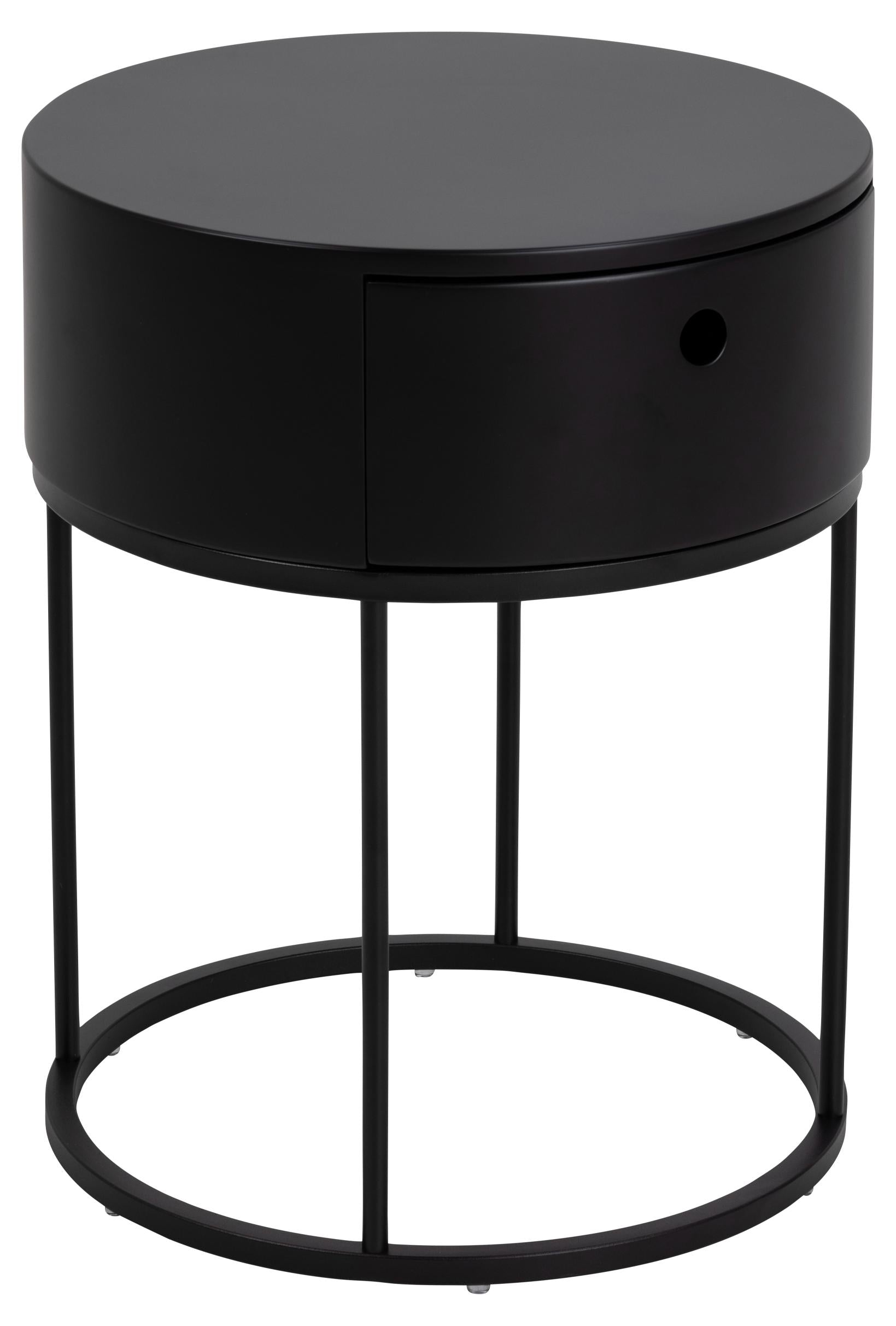 BRAM Nachtkastje Yarm - Ø40 cm - Zwart