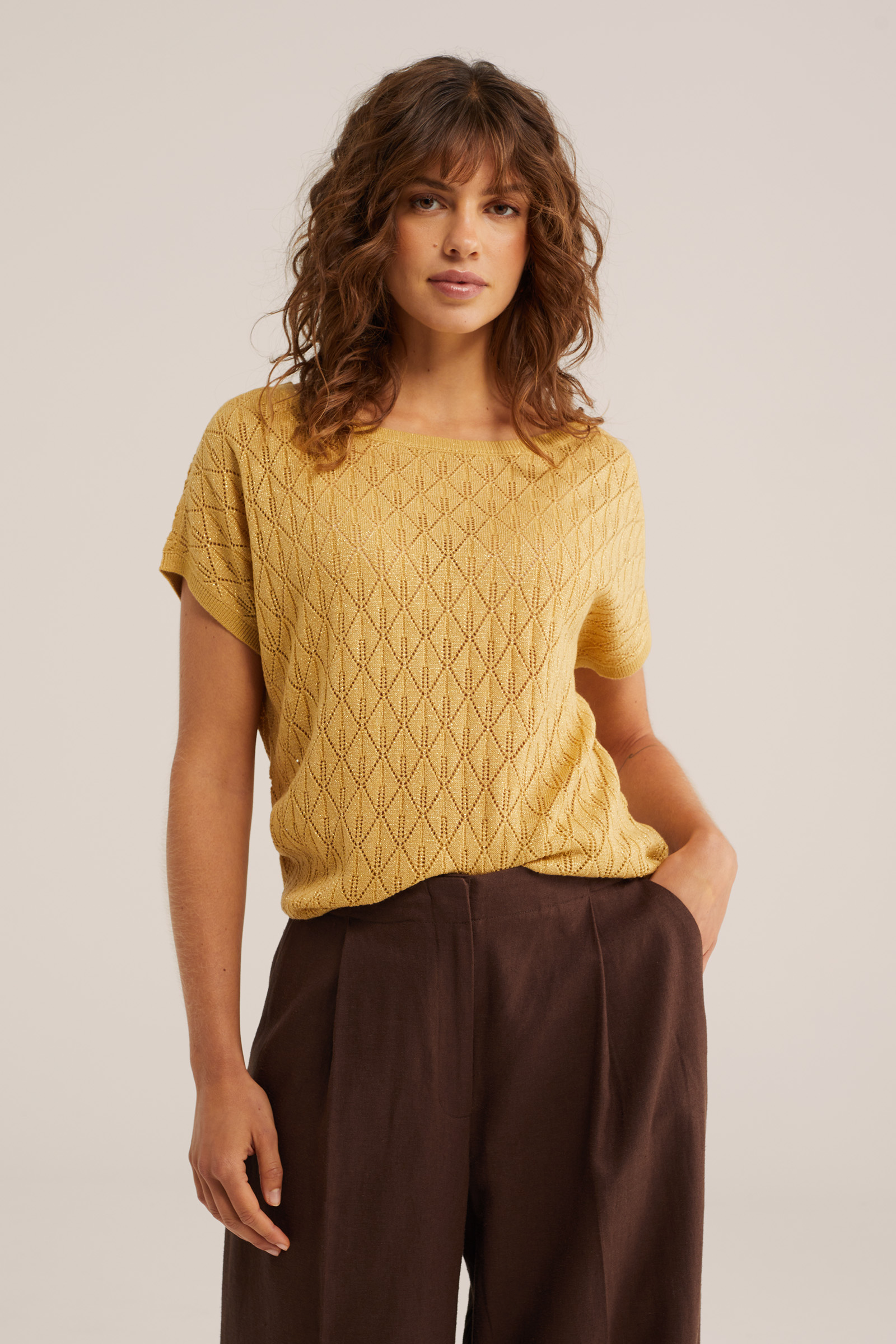 Dames trui met glittergaren