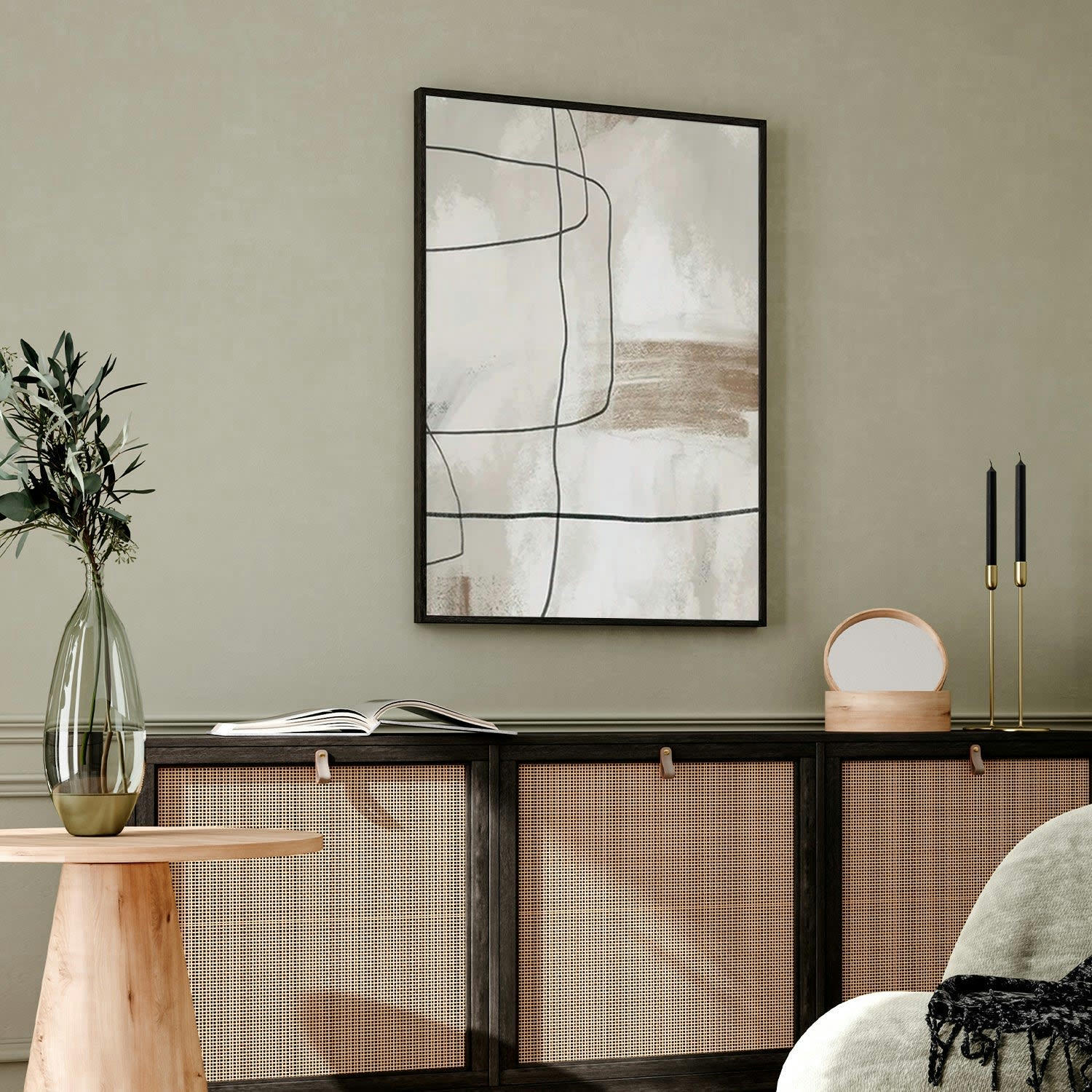 MINIMALISMO - Affiche avec cadre noir -  design minimaliste - 50x70