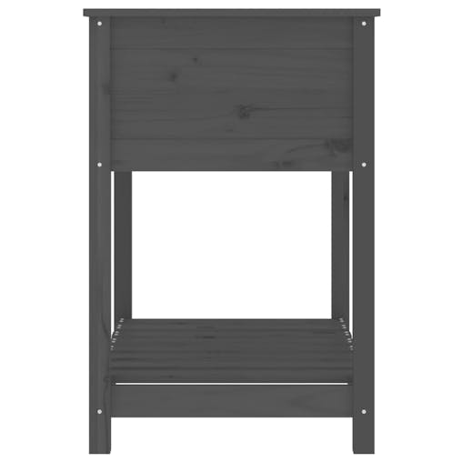 NNEVL Planter with Shelf Grey 82.5x54x81 cm Solid Wood Pine