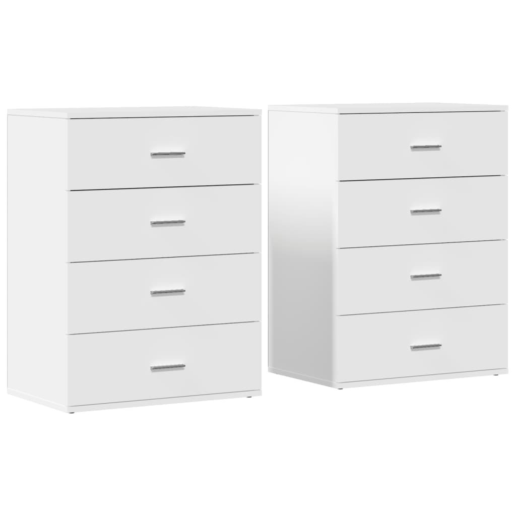 2x Szafka Biała z Drzwiami 60x39x80 cm do Salonu Pokoju Sypialni