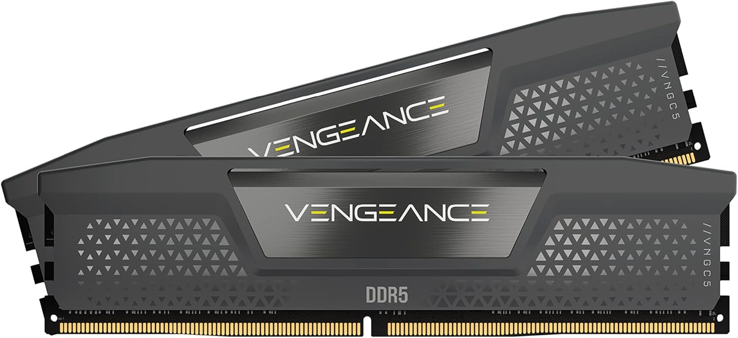 CORSAIR Vengeance DDR5 RAM 32GB (2x16GB) Up to 6000MHz CL36-44-44-96 1.35V AMD EXPO Intel XMP 3.0 Computer Memory – Grey (CMK32GX5M2E6000Z36)