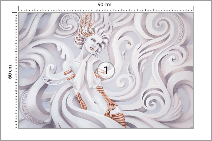 Fototapeta Do Salonu MEDUZA Ornamenty 3D 90x60cm