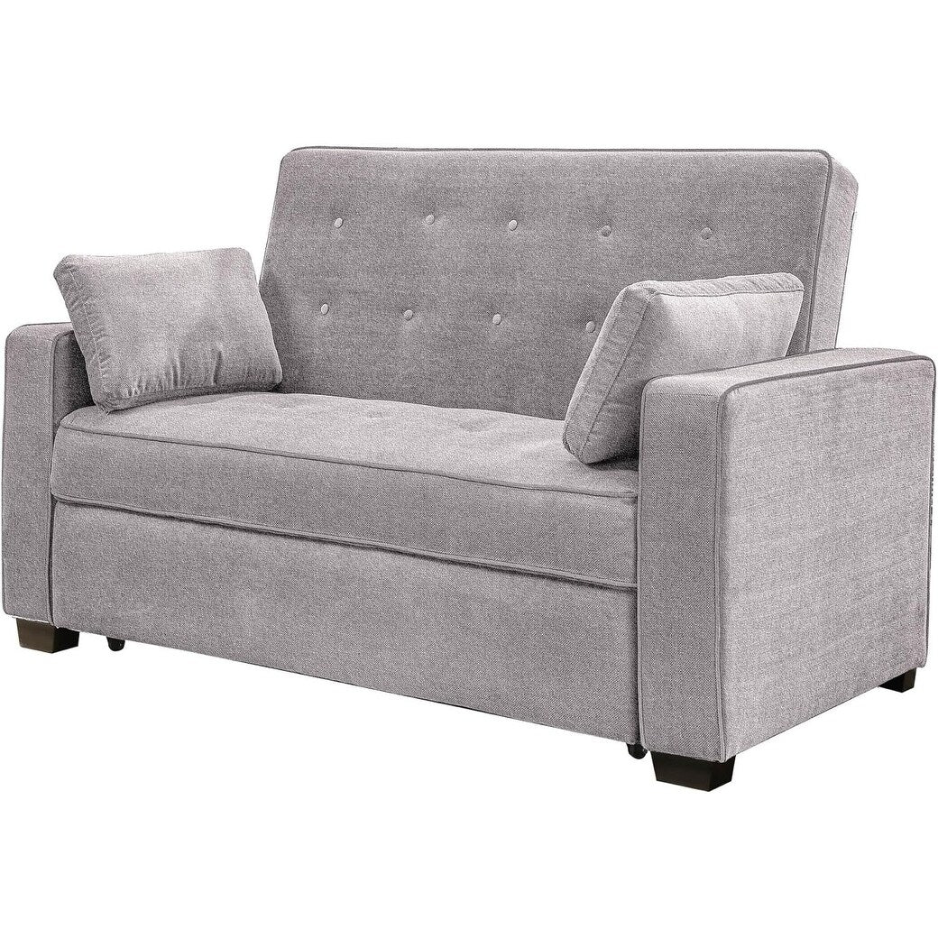 Java Queen Microfiber Loveseat with Pull-Out Sleeper - Convertible Sofa Bed for Living Room & Guest Room