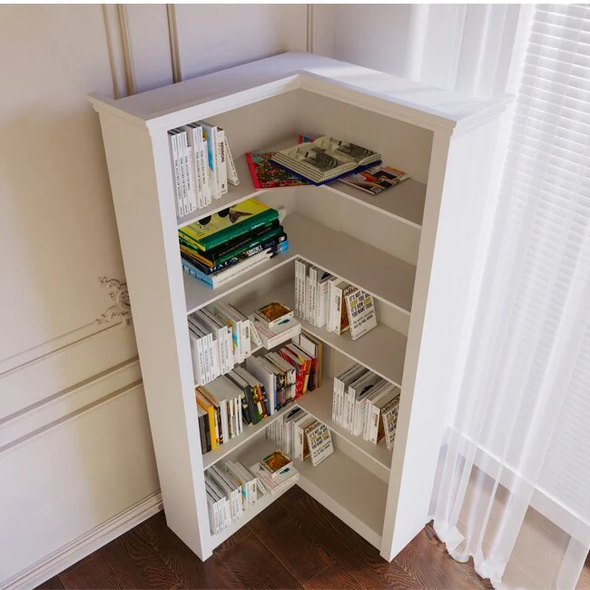 5-Tier Corner Bookshelf – Premium Textured Finish, Sturdy & Eco-Friendly Design for Storage & Display.