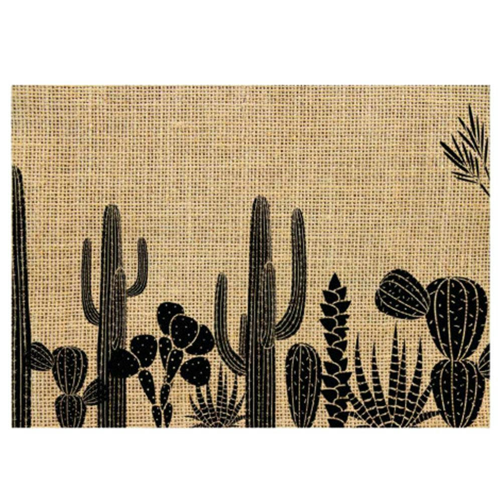CACTUS - Set de table en toile de jute style bohème cactus 42x30cm