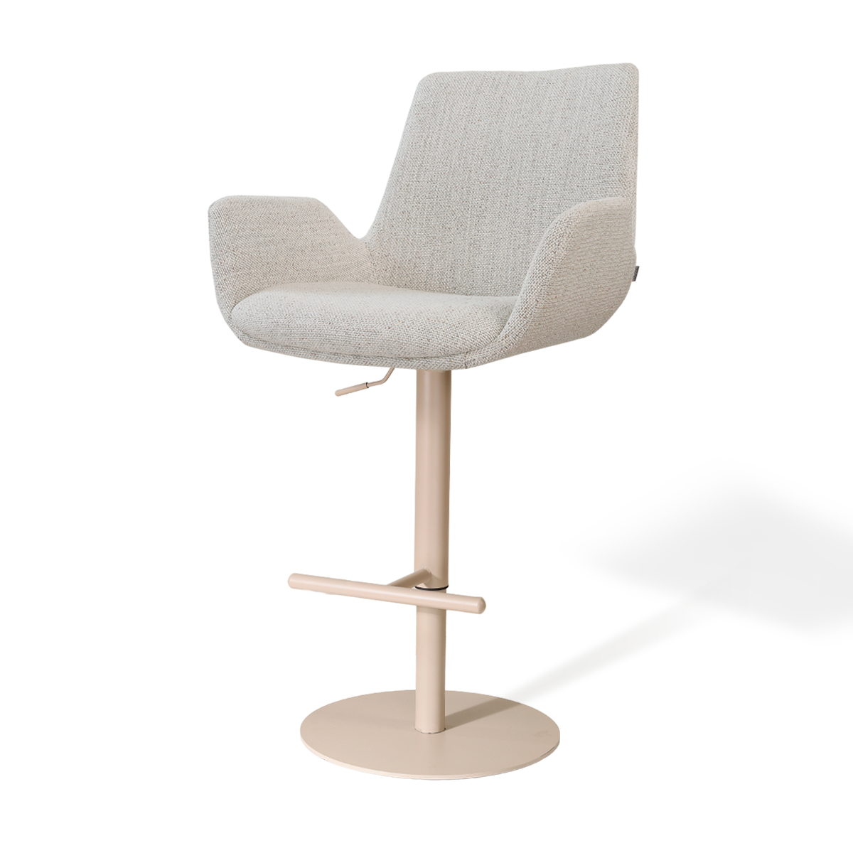 Nolon Niva-Eef tulp barkruk beige gemêleerd verstelbaar - beige poten