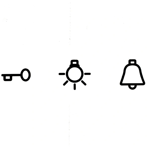 Klebesymbol, für alle REV SchalterserienBxHxT: 2 x 6,7 x 0,1 cm, schwarz