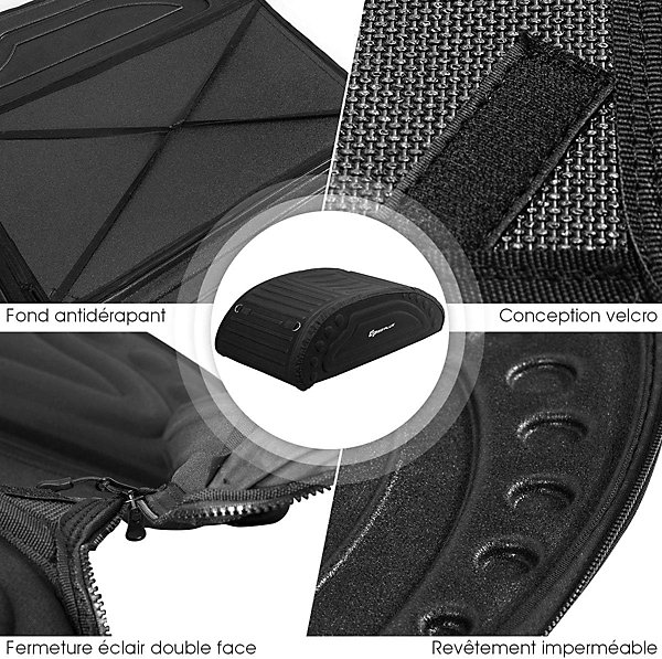 Coffre de Toit Voiture Pliable, 4 Cordons d'Attachement, Surface Imperméable, Charge 60KG