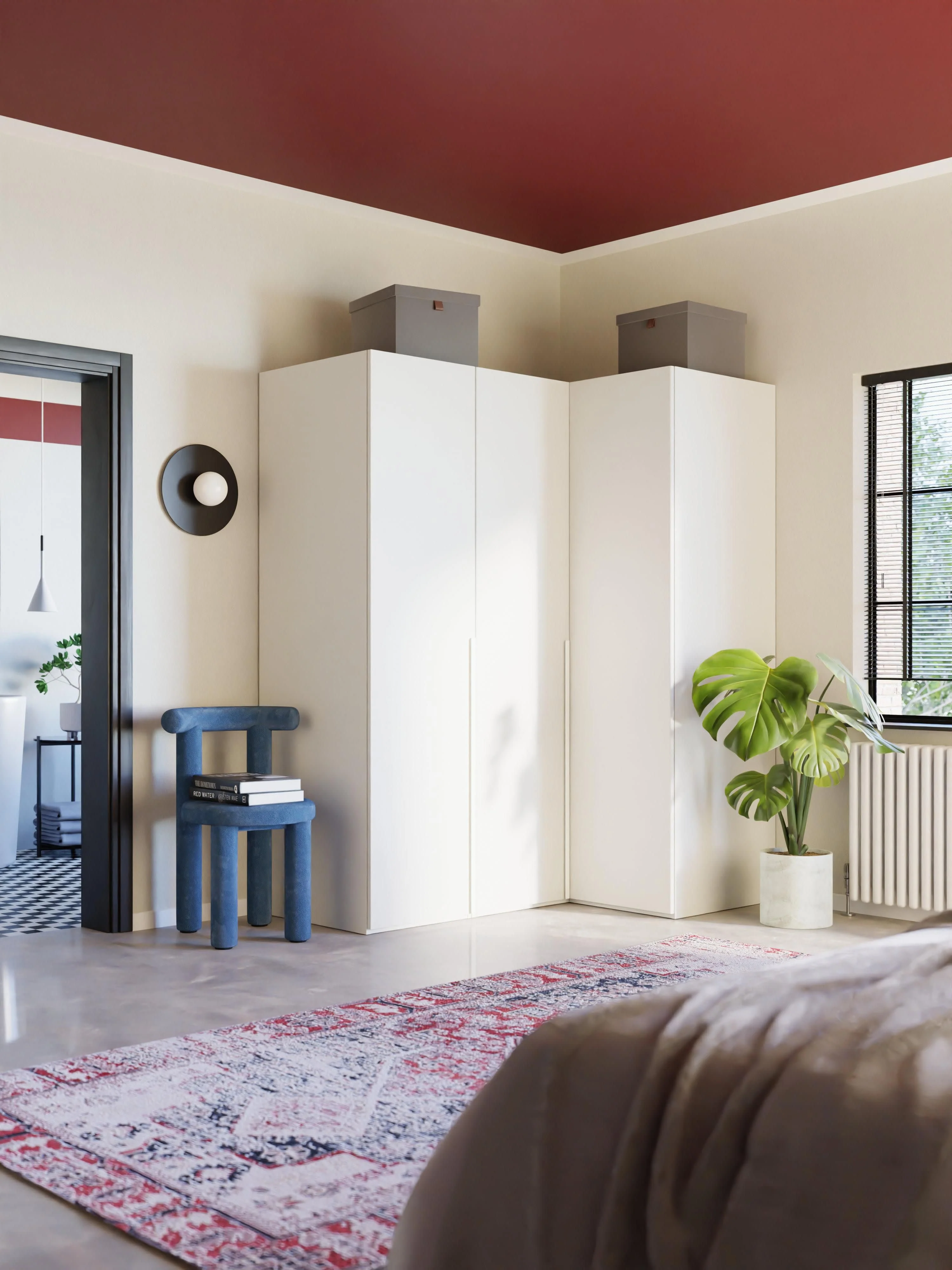 Modularer Eck-Kleiderschrank Leon, 165 cm Breite, in verschiedenen Größen