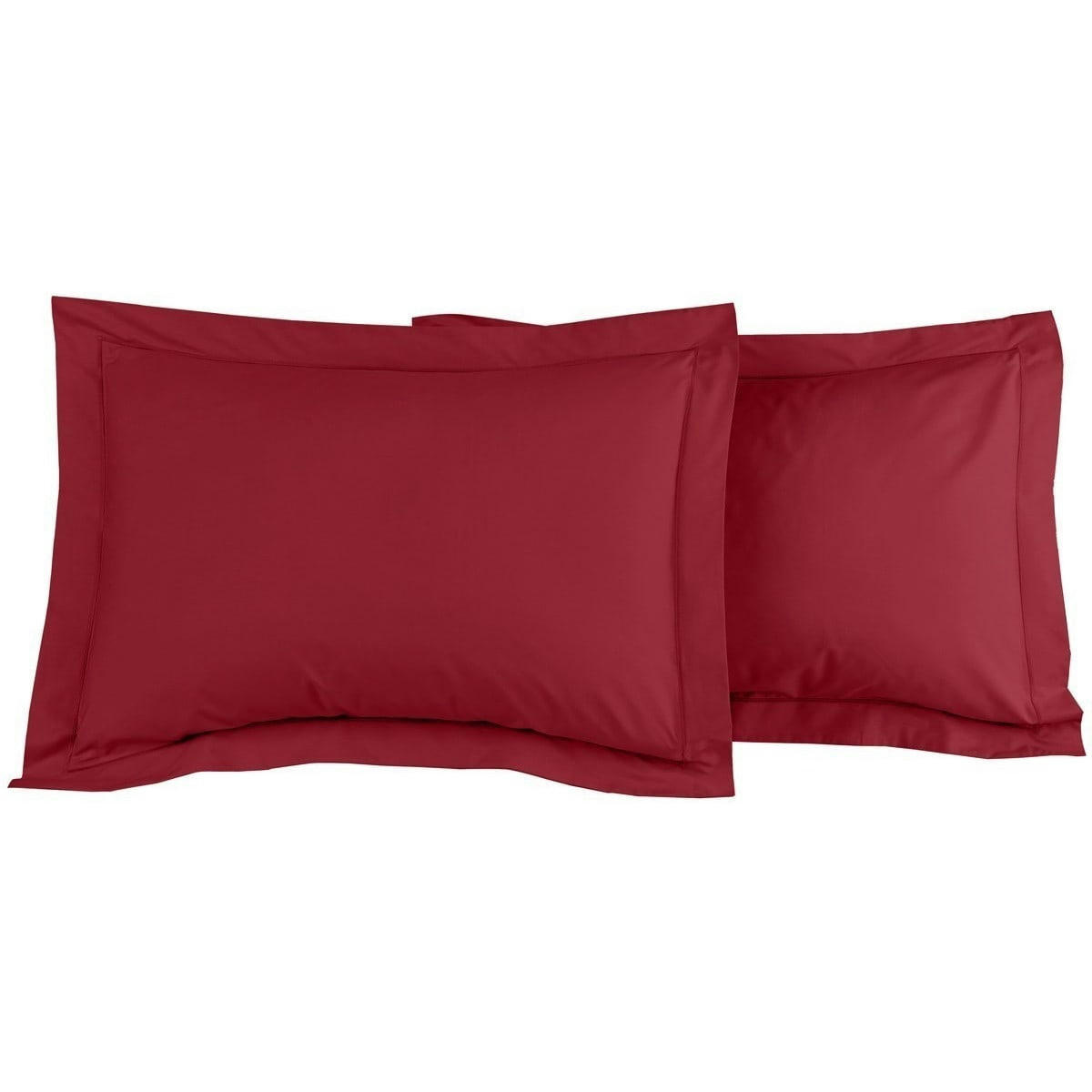 SOFT PERCALE - Lot de 2 taies d'oreiller en percale de coton cardinal 50x70 cm