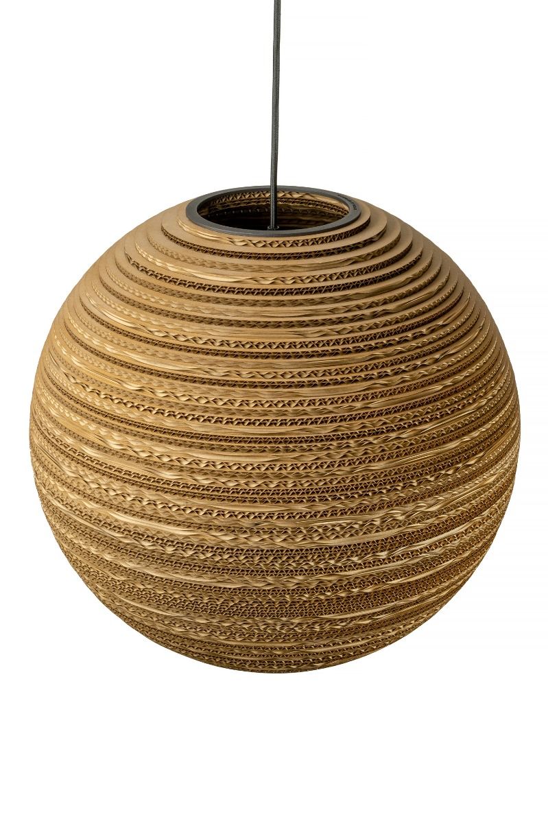 Okrągła lampa wisząca z tektury - Sfera 45