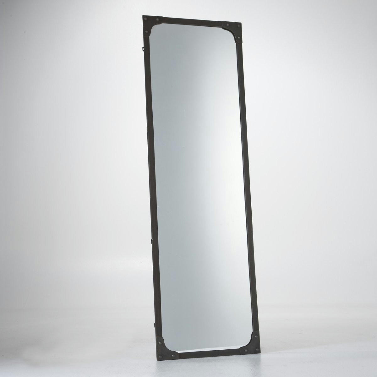 Miroir rect. métal fer industriel H140 cm, Lenaig