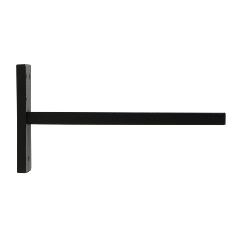 Support de tringle plat en métal noir mat Ø 28 mm x 12 cm MOBOIS