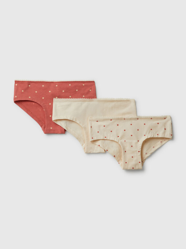 Set of three underwear in stretch cotton