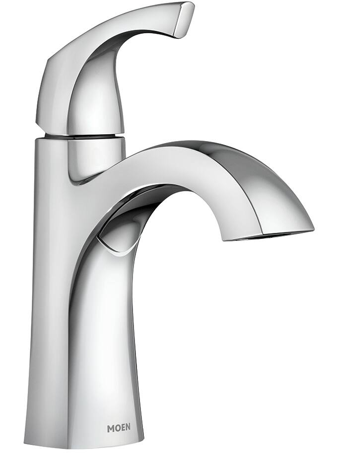 Moen® Lindor Single Handle High Arc Single Hole Bathroom Sink Faucet, WaterSense® Certified, Chrome