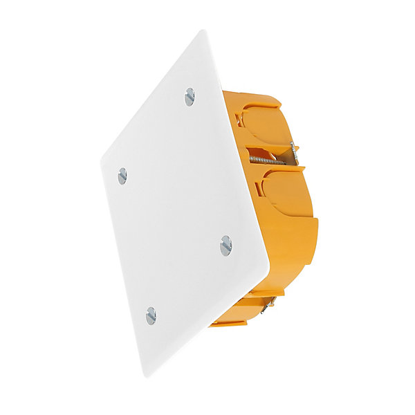 Boîte de dérivation à encastrer pour cloison sèche avec entrées et système de fermeture à vis Diall 100 x 100 x 40 mm
