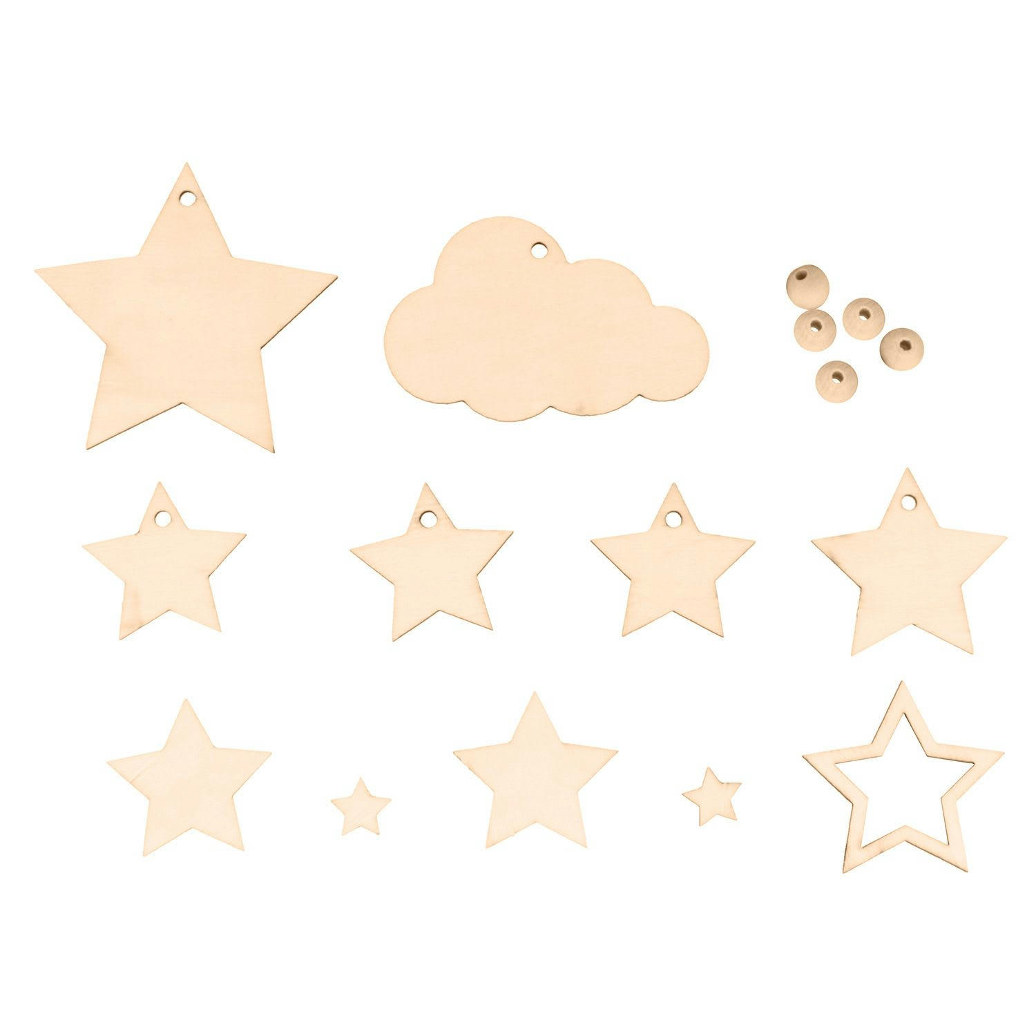 - Mobile lune en bois à décorer