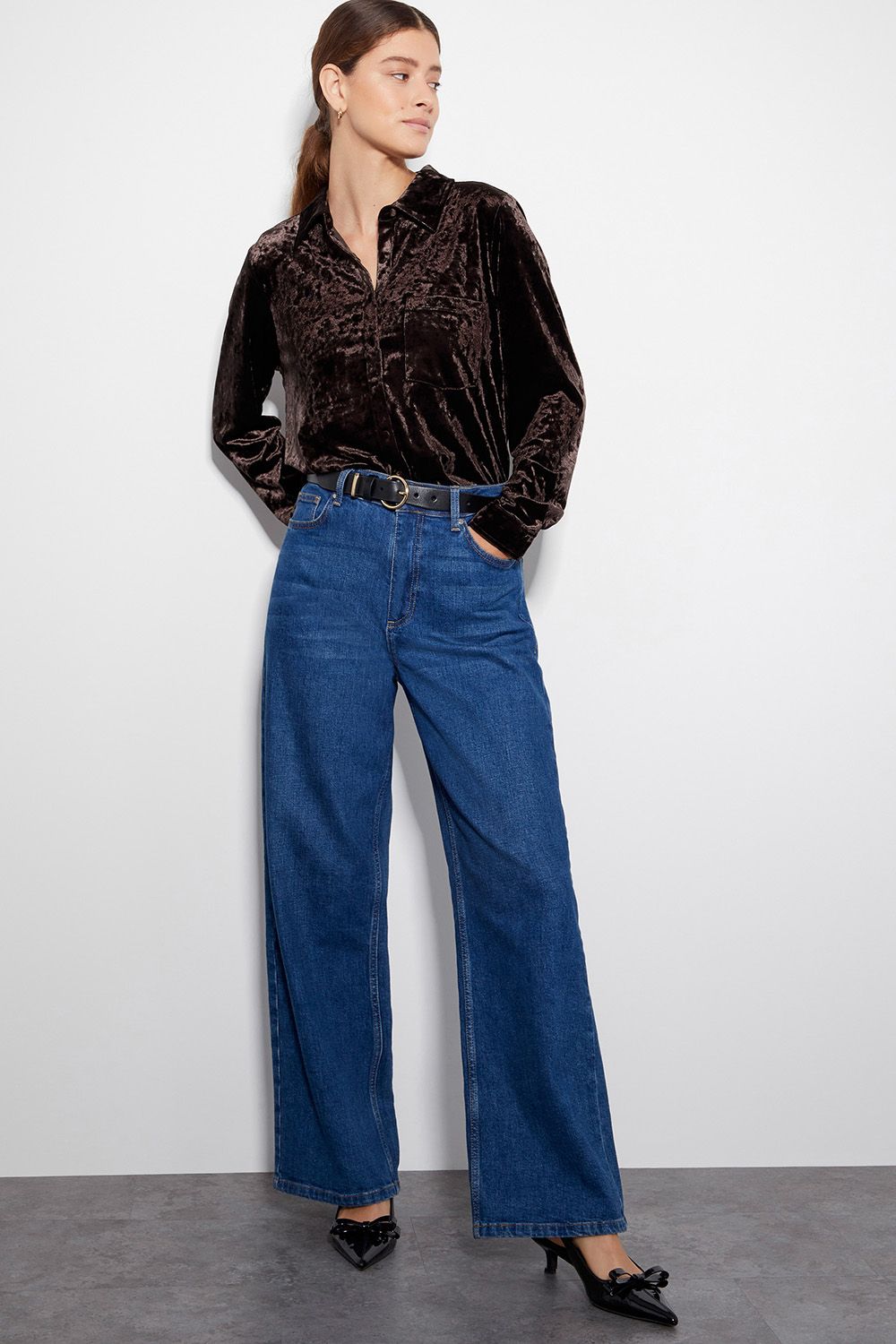 Monsoon Vida Velvet Shirt Pink