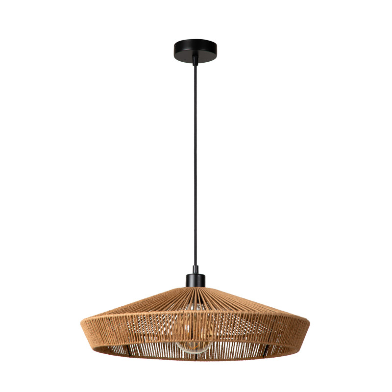 Suspension Yunkai naturel Ø 50 cm E27 60 W LUCIDE