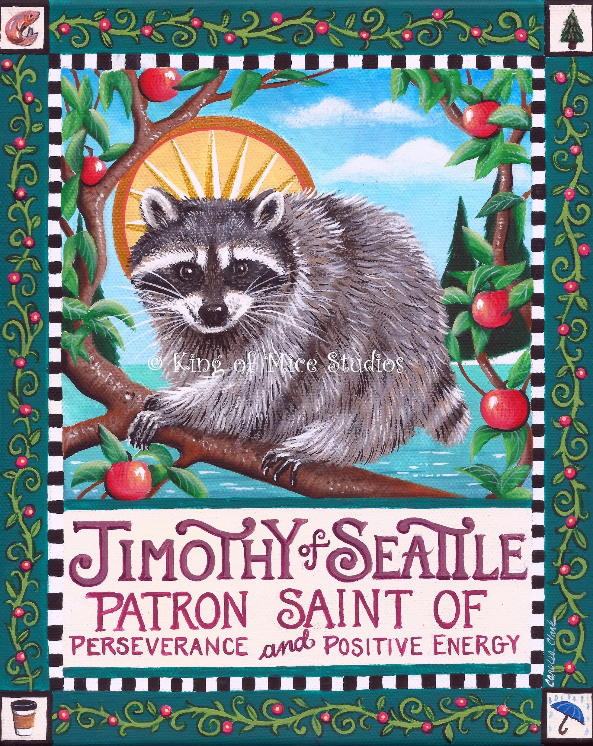Saint Jimothy Print, 8 x 10, from original painting by Carolee Clark