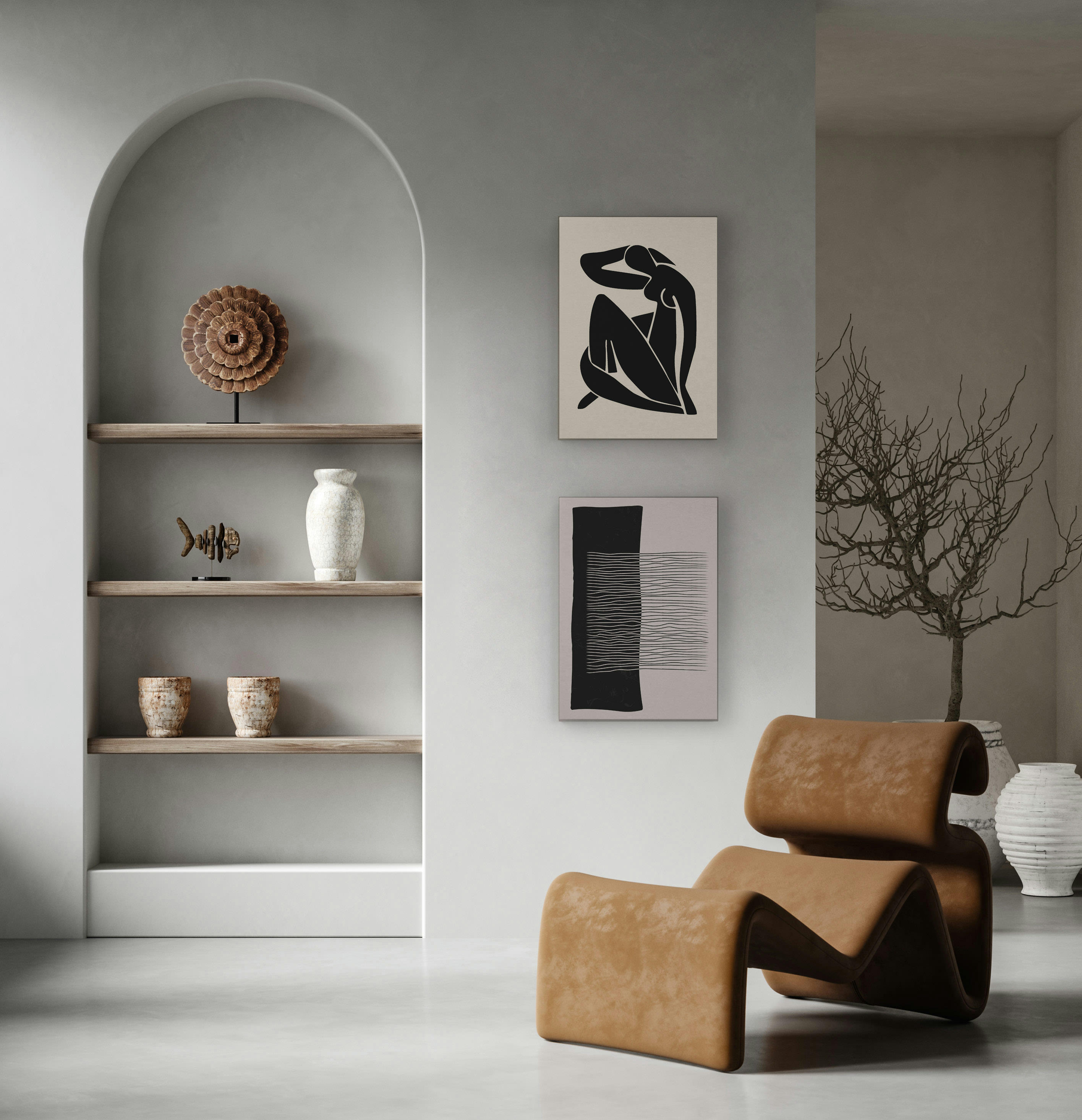 GEOMETRIC SQUARE - Peinture sur toile 60x40 imprimé HD Carré géométrique