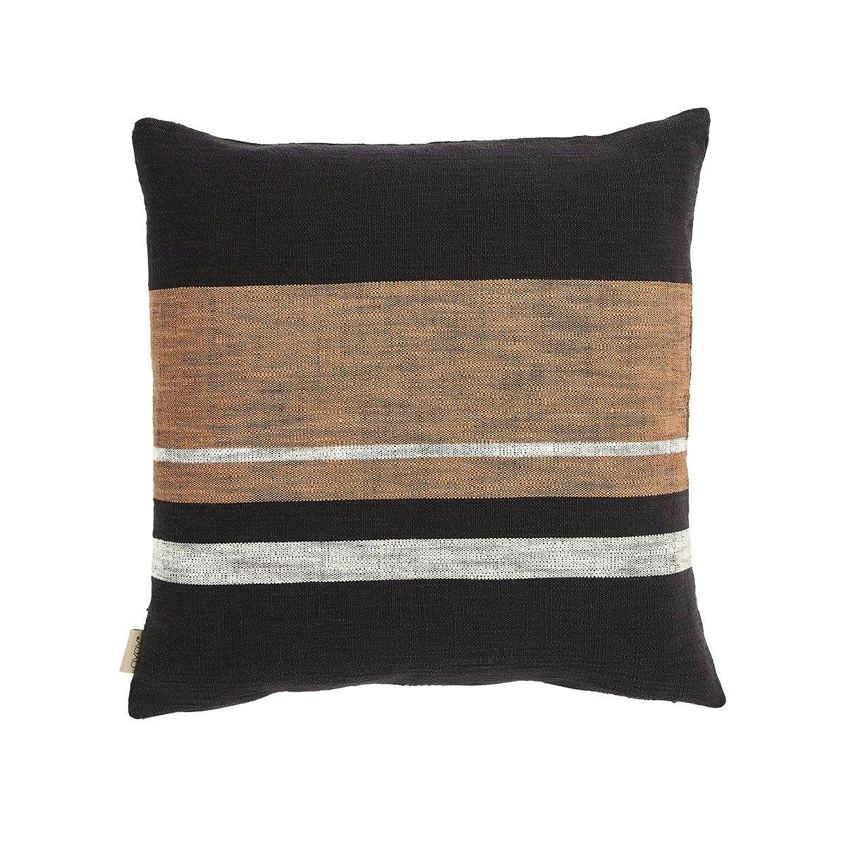 SOFUTO - Coussin carré marron en coton H50x50cm
