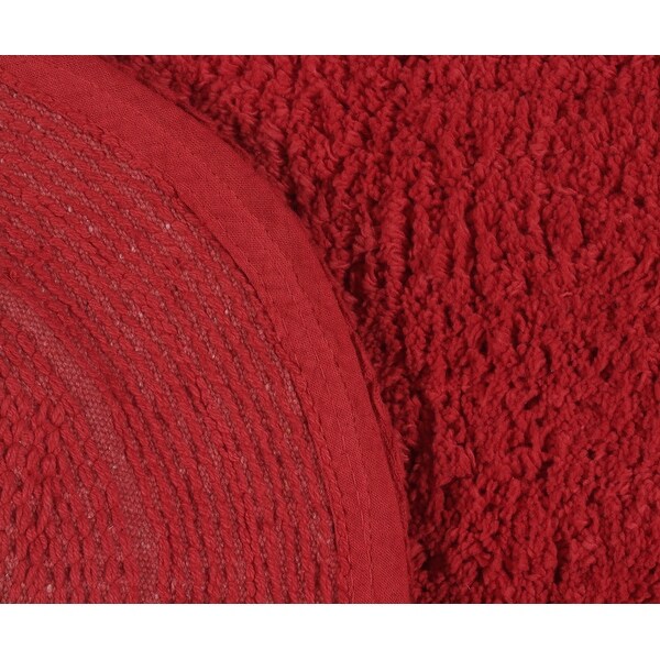 Double Ruffle Collection Absorbent Cotton Machine Washable Contour Rug